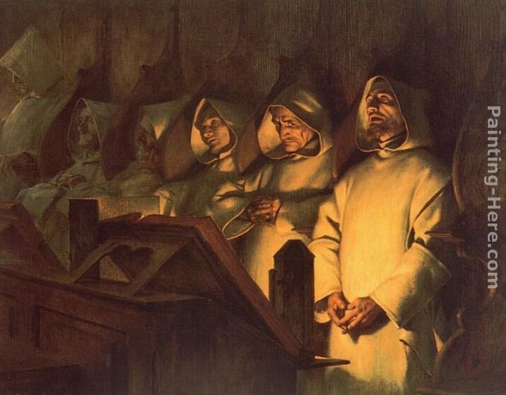 Les Matines a la Grande Chartreuse painting - Theobald Chartran Les Matines a la Grande Chartreuse art painting